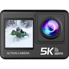 İdragon 5k Aksiyon Kamera 4K 60FPS Wifi Çift Ekran 48MP Eıs Stabilizasyon Su Geçirmez Spor Kamera