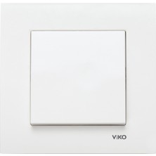 Viko Karre Anahtar - Beyaz 1 Adet Tekli Anahtar Modern Tasarım ve Kolay Montaj Özellikleri 90960701