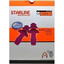Starline 1453-T Tekstil Ipli Kulak Tıkacı 50 Çift
