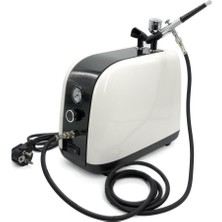 Rox Wood 0067 Profesyonel Havalı Airbrush Kompresör Mini Boya Tabancası Seti 0-4 Bar Çalışma Basıncı