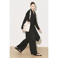 Manuka Kanvas Everyday Bag Off White Çok Fonksiyonlu Orta Boy Kadın Çanta Ergonomik Tasarım