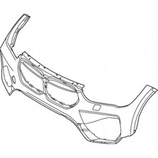 TŞT Bmw X1 (2020 Yılında Çıkan Kasa) Ön Tampon Sensör Delikli Astarlı (Oem No: 51119883249)