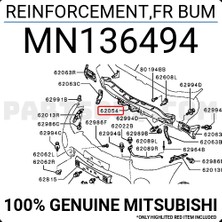 TŞT Mitsubishi L200 Ön Tampon Demiri 4 Wd 2005 (Oem No:  MN136494)