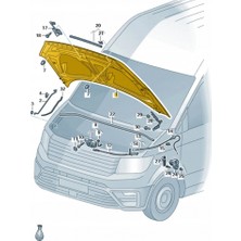 TŞT Volkswagen Crafter Motor Kaputu 2016- (Oem No:  7C0823033)