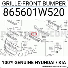 TŞT Kia Rio Ön Tampon Hatchback Astarlı 2015- (Oem No:  865601W520)