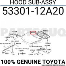 TŞT Toyota Corolla Motor Kaputu 2008- (Oem No:  5330112A20)