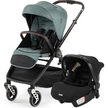 Kanz X-Go Plus Yeşil Travel Sistem Bebek Arabası 10 kg Katlanabilen 25 kg Taşıma Kapasitesi