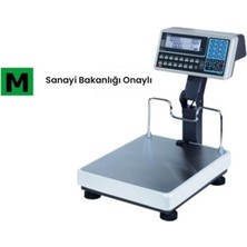 Tem Hesaplamalı Terazi 150 kg Kapasiteli LCD Ekranlı Gri Boyun Tutar Baskül Modeli