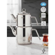 Fms Silindir Elmas Kulp Midi Boy | | 18/10 Çelik Çaydanlık | İndüksiyon Taban | 0,6 L + 1 L |