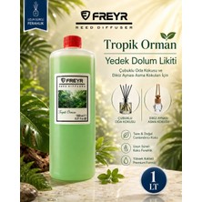 Freyr Oda ve Oto Kokusu Tropik Orman Premium 1 LT Çubuklu Oda Kokusu ve Dikiz Ayna Asma Araç Kokusu Yedek Dolum Likiti