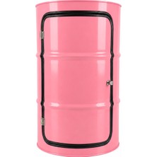 Greenmall Metal Varil Dolap Pembe