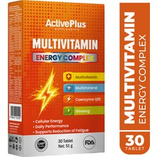 Active Plus Multivitamin Energy Complex 30 Tablet Aromasız İçerik Bilgisi ile Enerji Desteği