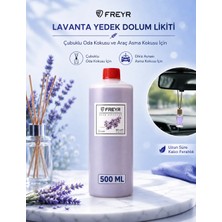 Freyr Oda ve Oto Kokusu Lavanta Premium 500 ML Çubuklu Oda Kokusu ve Dikiz Ayna Asma Araç Kokusu Yedek Dolum Likiti