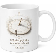 Tupya Gift Güneş Saati Gölge Çizimli Zamanın Izini Süren Sabırlı Insan Kupa Bardak Hediye