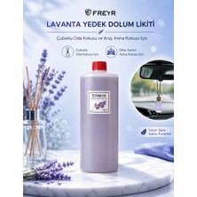 Freyr Oda ve Oto Kokusu Lavanta Premium 1 LT Çubuklu Oda Kokusu ve Dikiz Ayna Asma Araç Kokusu Yedek Dolum Likiti