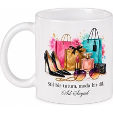 Tupya Gift Alışveriş Çantaları Desenli Modayı Takip Eden Tarz Sahibi Kupa Bardak Hediye