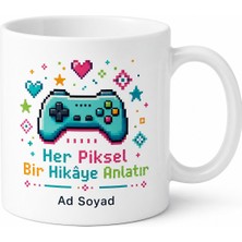 Tupya Gift Pixel Art Temalı Özel Baskılı Kupa Bardak Retro Oyun Hediye