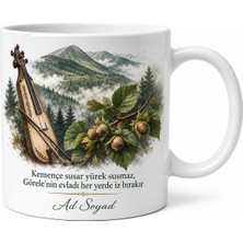 Tupya Gift Giresun Görele Kemençe Sis Dağı Yaylası Fındık Kokusu Özel Tasarım Seramik Kupa Bardak Hediye