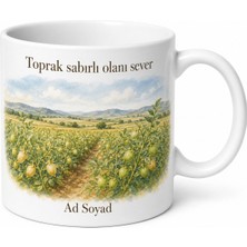 Tupya Gift Nohut Tarlası Temalı Baskılı Kupa Bardak Doğa Hediye Porselen Mug