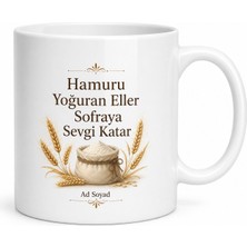 Tupya Gift Un Kullananlara Hediye Buğday Unu Baklavalık Böreklik Hamur Işi Baskılı Kupa Bardak