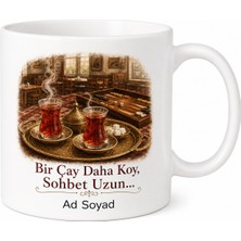 Tupya Gift Kahveciye ve Çay Demleyenlere Kıraathane Sohbeti Çay Tepsisi Kupa Hediye