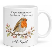 Tupya Gift Robin Temalı Özel Tasarım Baskılı Kupa Bardak Hediye Porselen Mug