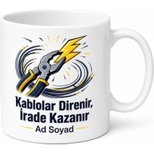 Tupya Gift Elektrik Kablolarını Çeken Ustaya Çarpılmayan Irade Kahve Kupası Hediye Bardak