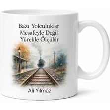 Tupya Gift Dünya Tren Istasyonu Günü Raylar Üzerinde Uzaklara Gidenlere Özel Tasarım Kupa Hediye