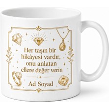 Tupya Gift Kuyumcuya Hediye Altın Sarısı Işıltılı Özel Tasarım Kupa Bardak