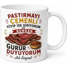 Tupya Gift Pastırmacı Kupa Kayseri Esprili Kahvaltı Pastırma Çemen Hediye Bardak