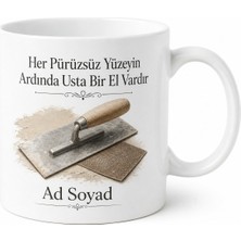 Tupya Gift Sıva Ustasına Hediye Alçı Sıva Perdah Zımpara Pürüzsüz Yüzey Kupa Bardak