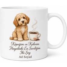 Tupya Gift Köpeğim ve Kahvem Hayattaki En Sevdiğim Iki Şey Kupa Bardak Hediye