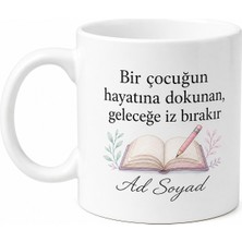 Tupya Gift Öğretmenler Için Motivasyon Kupası Özel Tasarım Baskılı Porselen Kupa Bardak Hediye