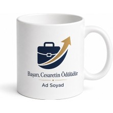 Tupya Gift Kişiye Özel Meslek Logosu Baskılı Terfi ve Yeni Iş Hediyesi Kupa Bardak