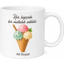 Tupya Gift Dondurmacıya Hediye Özel Tasarım Baskılı Porselen Kupa Bardak Dondurma Hediye