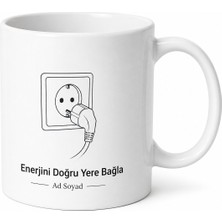 Tupya Gift Elektrik Prizi Fiş Çizimli Enerjisini Doğru Yere Bağlayan Kupa Bardak Hediye