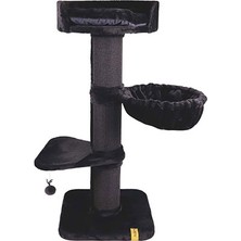 M-Pets Panther Premium Nido Kedi Tırmalama Ağacı Siyah 55X55X130 cm