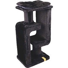 M-Pets Panther Premium Duo Tırmalama Tahtalı Kedi Ağacı Siyah 48X40X98 cm