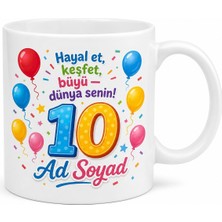 Tupya Gift Isimli Kupa 10 Yaş Doğum Günü Özel Baskılı Hediye Bardak