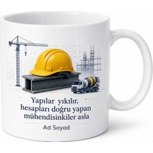 Tupya Gift Inşaat Mühendisi Kupa Baret Şantiye Çelik Konstrüksiyon Hediye Bardak