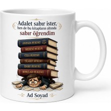 Tupya Gift Hukuk Kitaplarının Altında Ezilen Avukat Adayı Sabır Kupası Hediye Bardak