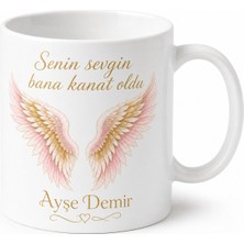 Tupya Gift Kişiye Özel Isimli Melek Anneannem Tasarımlı Porselen Kupa Bardak Hediye