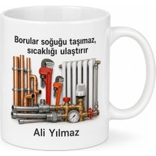 Tupya Gift Doğalgaz ve Tesisat Okuyanlara Boru Hatları Isıtma Sistemleri Kupa Bardak Hediye