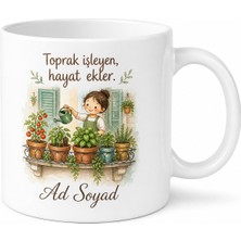Tupya Gift Balkonunda Sebze Yetiştirenlere Şehirde Tarım Şirin Kupa Bardak Hediye