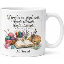 Tupya Gift Hobi Kitapları Örgü Şişi Boya Kalemi Kendin Yap Atölyesi Kupa Hediye Bardak