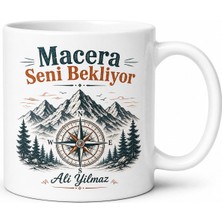 Tupya Gift Yazılı Macera Bekliyor Baskılı Porselen Kupa Bardak Hediye