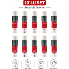 Rexmed Ampul Açacağı 10'lu Set  Güvenli Ampul Kırıcı Aparat Tüm Ampul Tipleriyle Uyumlu Hemşire ve Sağlık Çalışanları Için