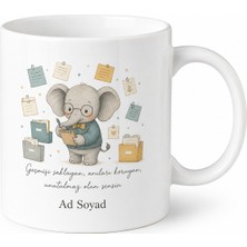 Tupya Gift Fil Hafızalı Arşivci Dost Çay Kupası Hediye Baskılı Kupa Bardak