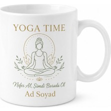 Tupya Gift Yoga Time Yazılı Yoga Eğitmenlerine ve Severlere Kupa Bardak Hediye