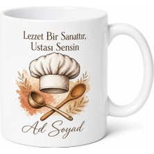 Tupya Gift Aşçılık Kursu Mezununa Diploma Hediyesi Kepçe Şef Şapkası Baskılı Kupa Bardak